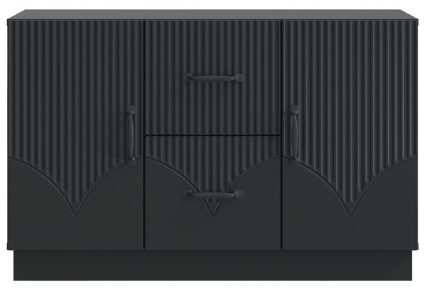 VidaXL Széf fiókkal Fekete 89 x 34,5 x 57 cm Szerelt Fa