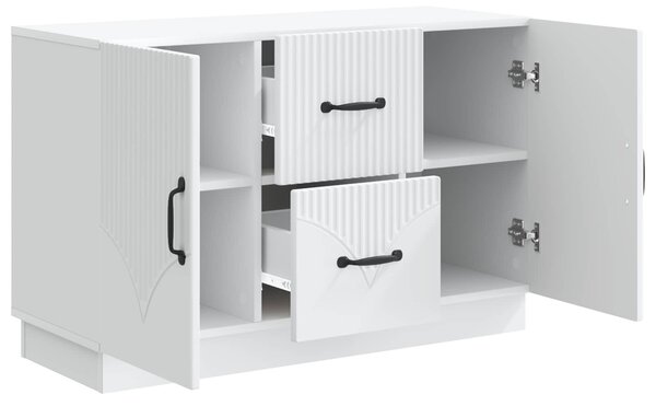 VidaXL Széf Fehér 89 x 34,5 x 57 cm Szerelt Fa