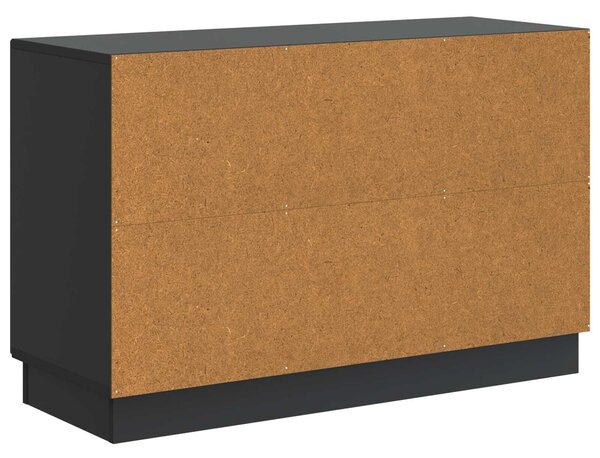 VidaXL Széf fiókkal Fekete 89 x 34,5 x 57 cm Szerelt Fa
