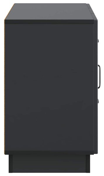 VidaXL Széf fiókkal Fekete 89 x 34,5 x 57 cm Szerelt Fa