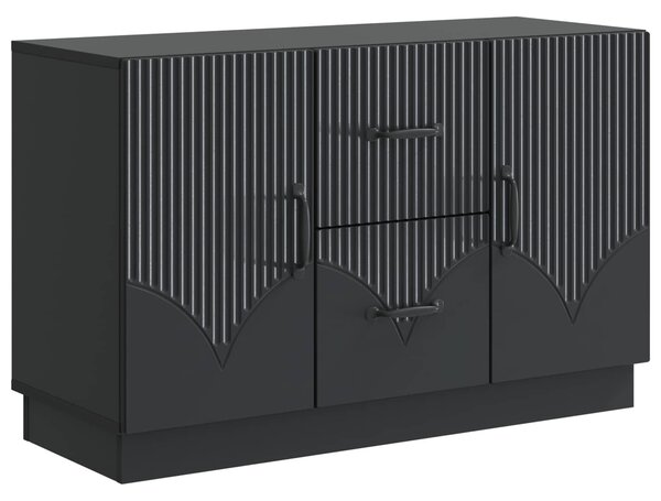 VidaXL Széf fiókkal Fekete 89 x 34,5 x 57 cm Szerelt Fa