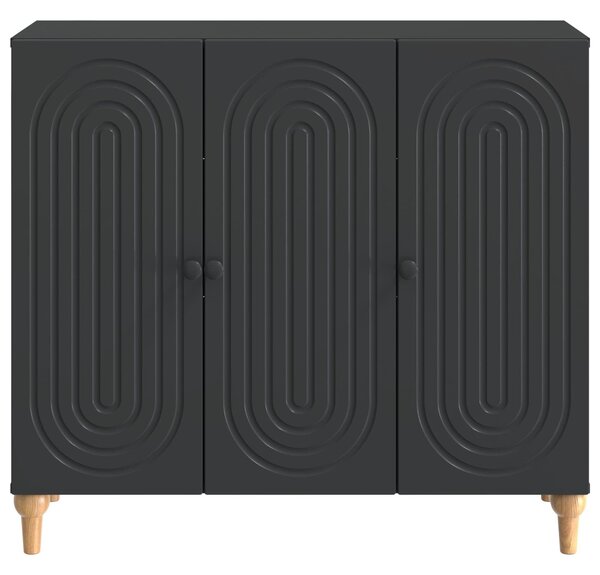 VidaXL Széf Fekete 89 x 34,5 x 80 cm Szerelt Fa