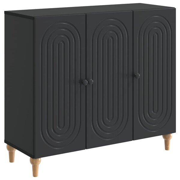 VidaXL Széf Fekete 89 x 34,5 x 80 cm Szerelt Fa