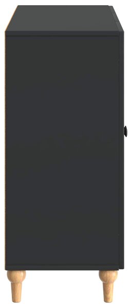 VidaXL Széf Fekete 89 x 34,5 x 80 cm Szerelt Fa