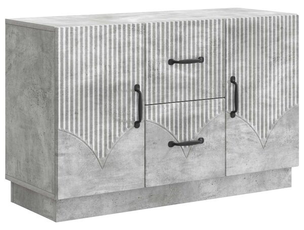 VidaXL Széf fiókkal Betonszürke 89 x 34,5 x 57 cm Szerelt Fa
