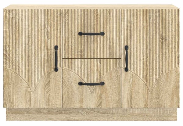 VidaXL Széf fiókkal Sonoma Tölgy 89 x 34,5 x 57 cm Szerelt Fa