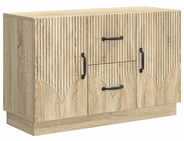 VidaXL Széf fiókkal Sonoma Tölgy 89 x 34,5 x 57 cm Szerelt Fa