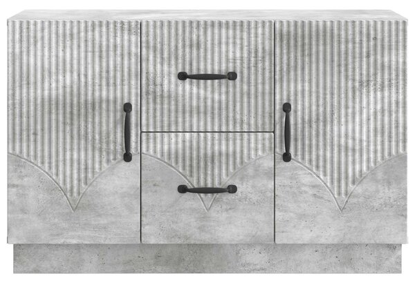 VidaXL Széf fiókkal Betonszürke 89 x 34,5 x 57 cm Szerelt Fa