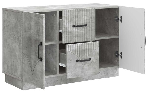 VidaXL Széf fiókkal Betonszürke 89 x 34,5 x 57 cm Szerelt Fa