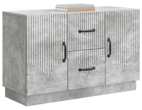 VidaXL Széf fiókkal Betonszürke 89 x 34,5 x 57 cm Szerelt Fa
