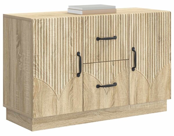 VidaXL Széf fiókkal Sonoma Tölgy 89 x 34,5 x 57 cm Szerelt Fa