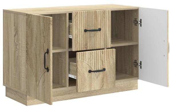 VidaXL Széf fiókkal Sonoma Tölgy 89 x 34,5 x 57 cm Szerelt Fa