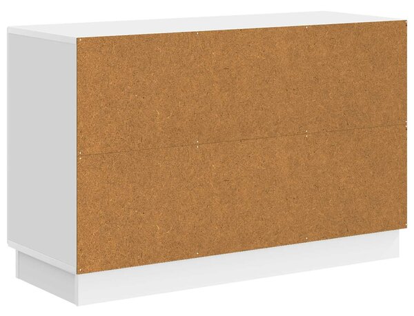 VidaXL Széf fiókkal Magasfényű Fehér 89 x 34,5 x 57 cm Szerelt Fa