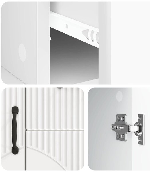 VidaXL Széf fiókkal Magasfényű Fehér 89 x 34,5 x 57 cm Szerelt Fa