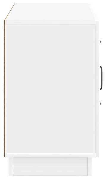 VidaXL Széf fiókkal Magasfényű Fehér 89 x 34,5 x 57 cm Szerelt Fa