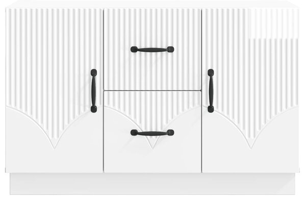 VidaXL Széf fiókkal Magasfényű Fehér 89 x 34,5 x 57 cm Szerelt Fa