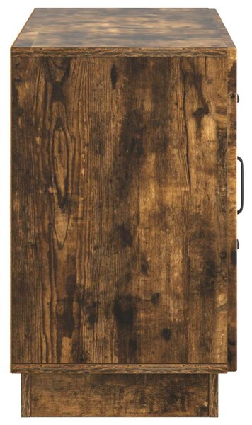 VidaXL Széf fiókkal Füstös Tölgy 89 x 34,5 x 57 cm Szerelt Fa