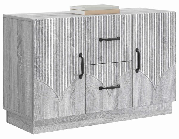 VidaXL Széf fiókkal Szürke Sonoma 89 x 34,5 x 57 cm Szerelt Fa