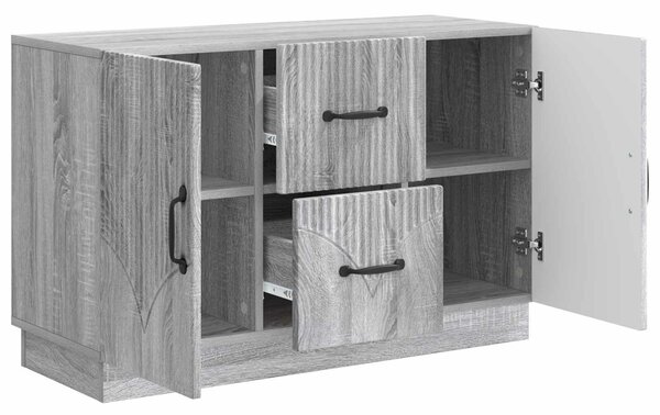 VidaXL Széf fiókkal Szürke Sonoma 89 x 34,5 x 57 cm Szerelt Fa
