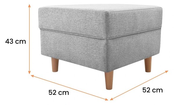 LOFT füles fotel lábtartóval - mentazöld