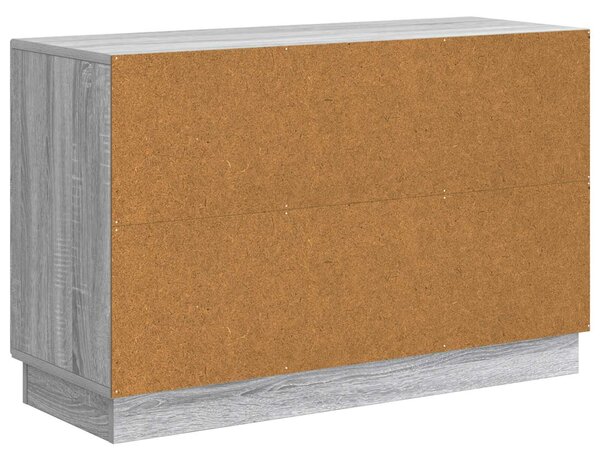 VidaXL Széf fiókkal Szürke Sonoma 89 x 34,5 x 57 cm Szerelt Fa