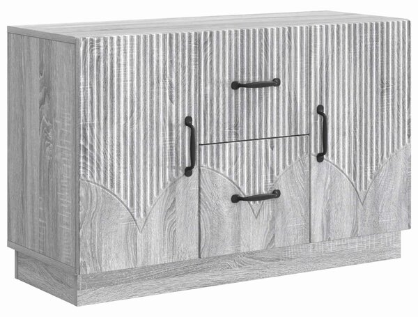 VidaXL Széf fiókkal Szürke Sonoma 89 x 34,5 x 57 cm Szerelt Fa