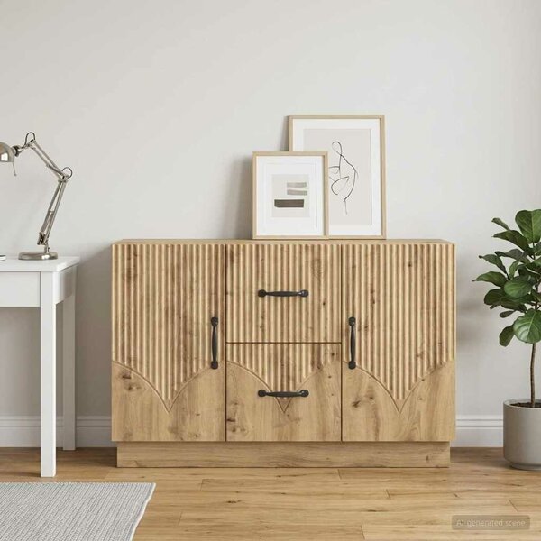 VidaXL Széf Kézműves Tölgy 89 x 34,5 x 57 cm Szerelt Fa