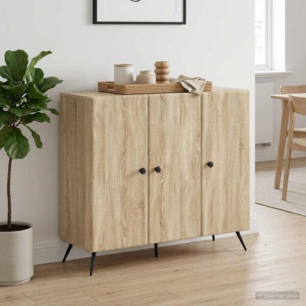 VidaXL Széf Sonoma Tölgy 89 x 34,5 x 80 cm Szerelt Fa