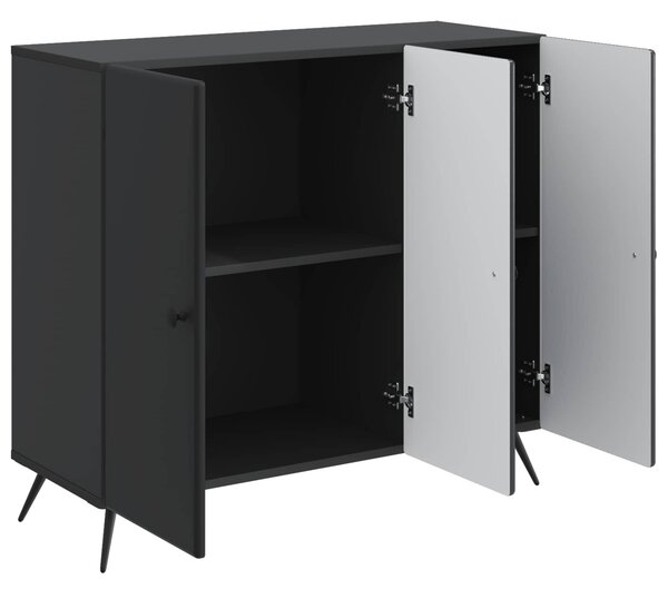 VidaXL Széf Fekete 89 x 34,5 x 80 cm Szerelt Fa