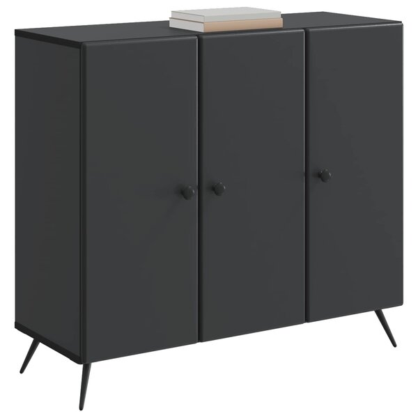 VidaXL Széf Fekete 89 x 34,5 x 80 cm Szerelt Fa