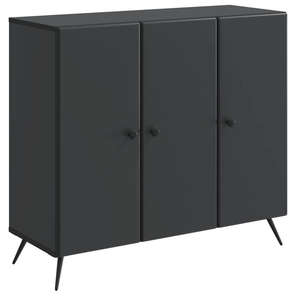 VidaXL Széf Fekete 89 x 34,5 x 80 cm Szerelt Fa