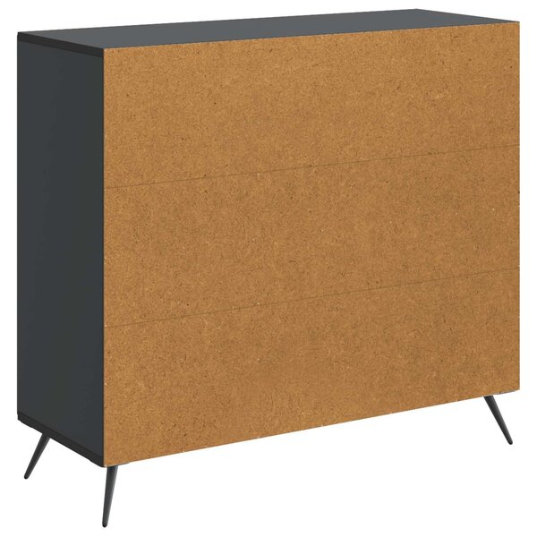 VidaXL Széf Fekete 89 x 34,5 x 80 cm Szerelt Fa