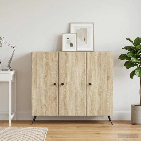 VidaXL Széf Sonoma Tölgy 89 x 34,5 x 80 cm Szerelt Fa