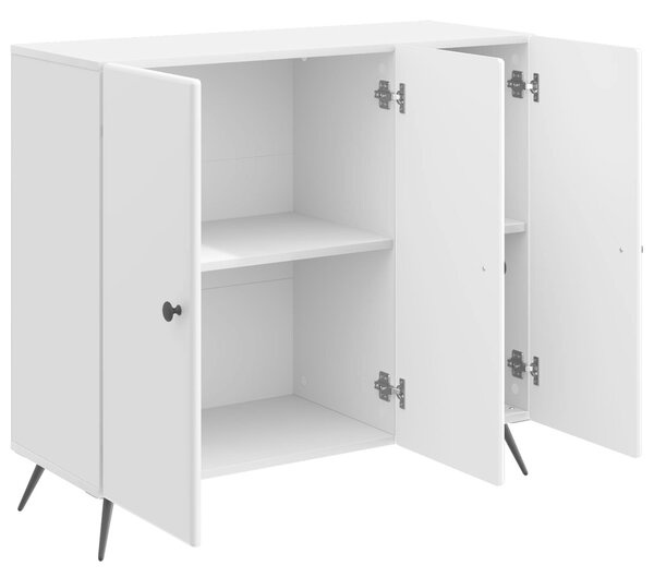 VidaXL Széf Magasfényű Fehér 89 x 34,5 x 80 cm Szerelt Fa