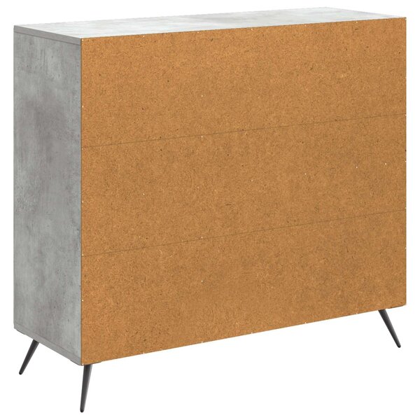 VidaXL Széf Betonszürke 89 x 34,5 x 80 cm Szerelt Fa