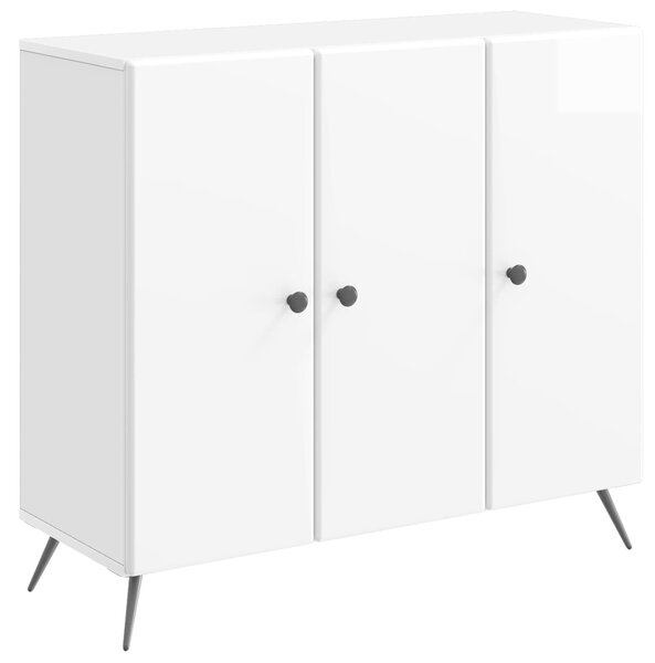 VidaXL Széf Magasfényű Fehér 89 x 34,5 x 80 cm Szerelt Fa