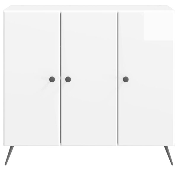 VidaXL Széf Magasfényű Fehér 89 x 34,5 x 80 cm Szerelt Fa
