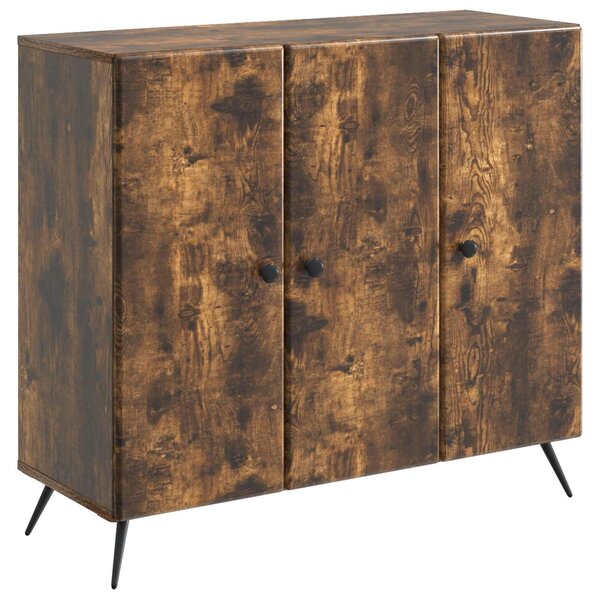 VidaXL Széf Füstös Tölgy 89 x 34,5 x 80 cm Szerelt Fa