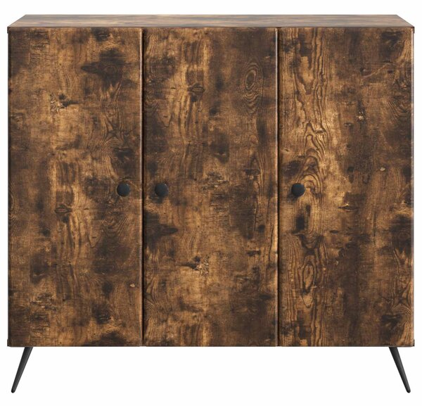 VidaXL Széf Füstös Tölgy 89 x 34,5 x 80 cm Szerelt Fa