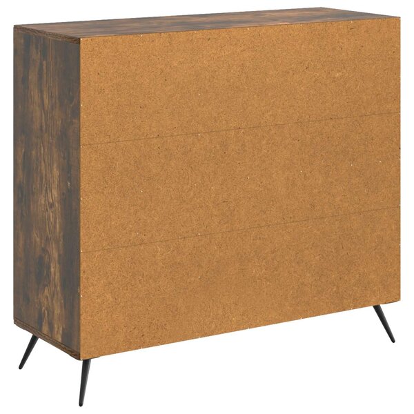 VidaXL Széf Füstös Tölgy 89 x 34,5 x 80 cm Szerelt Fa