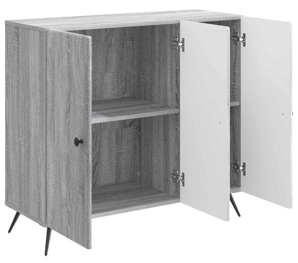 VidaXL Széf Szürke Sonoma 89 x 34,5 x 80 cm Szerelt Fa