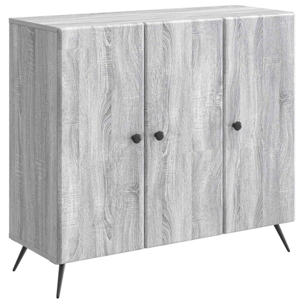 VidaXL Széf Szürke Sonoma 89 x 34,5 x 80 cm Szerelt Fa