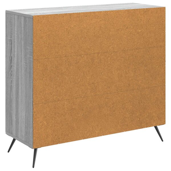 VidaXL Széf Szürke Sonoma 89 x 34,5 x 80 cm Szerelt Fa