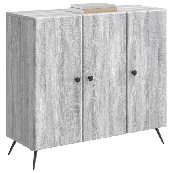 VidaXL Széf Szürke Sonoma 89 x 34,5 x 80 cm Szerelt Fa