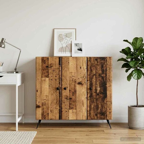 VidaXL Széf Antik Fa 89 x 34,5 x 80 cm Szerelt Fa