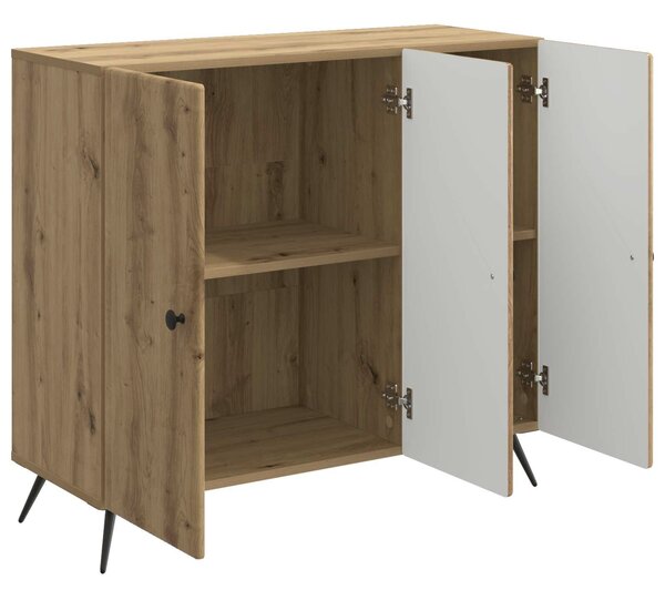 VidaXL Széf Kézműves Tölgy 89 x 34,5 x 80 cm Szerelt Fa