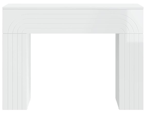 VidaXL Dohányzóasztal Magasfényű Fehér 102 x 35 x 75 cm Szerelt Fa