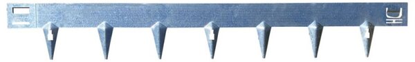 Acél kerti ágyásszegély CORE Edge, 1m x 6,5cm, horganyzott