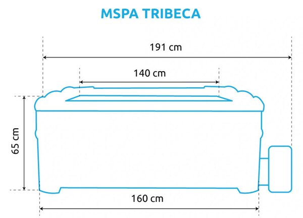 Felfújható masszázsmedence Marimex MSPA Tribeca F-TR062W merev szerkezettel