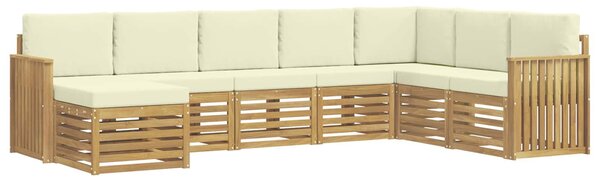 VidaXL Kültéri kanapé szett 8 pcs Fehér és Krém színű